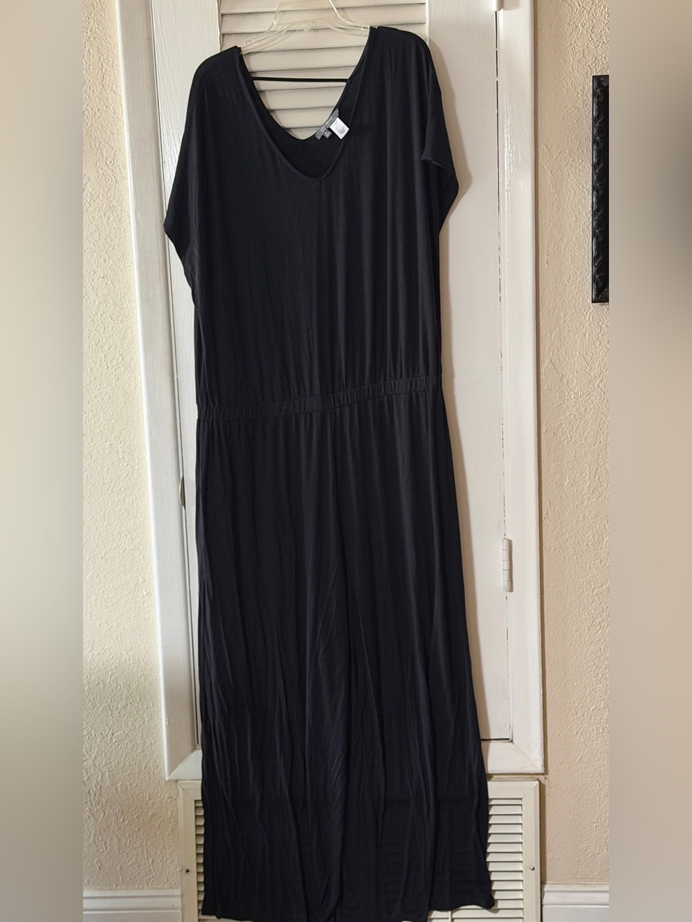 Lisa Rinna Collection Black Dolman Sleeve Wide Leg Jumpsuit